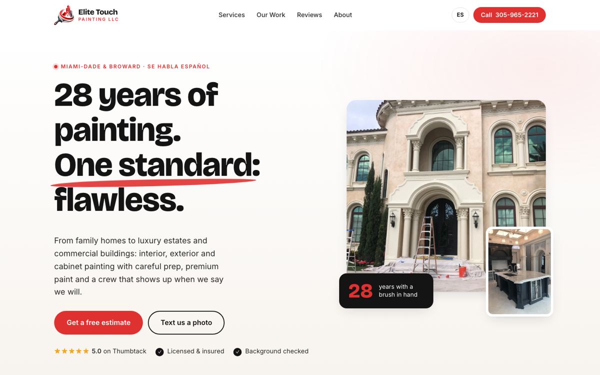 Elite Touch Painting website